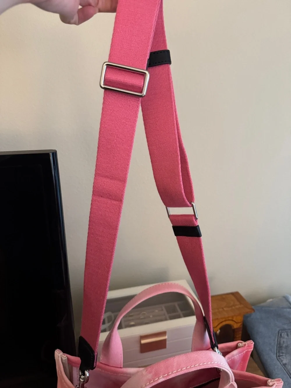 Marc Jacobs Pink Tie-Dye Canvas Medium Tote Bag - Picture 4 of 11